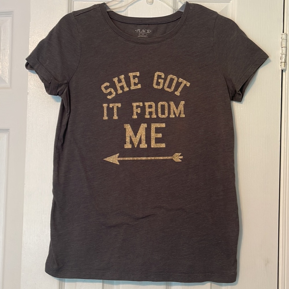 💜4/$10💜 Childrens Place "She Got it From Me" Graphic Tee